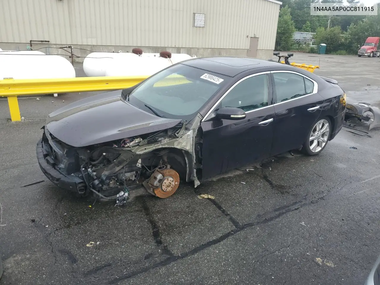 2012 Nissan Maxima S VIN: 1N4AA5AP0CC811915 Lot: 62986425