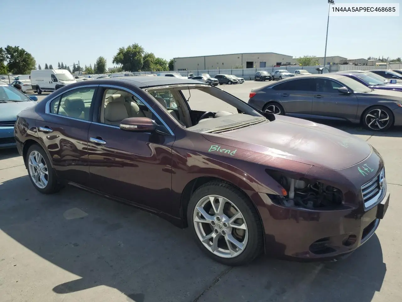 2014 Nissan Maxima S VIN: 1N4AA5AP9EC468685 Lot: 62609475