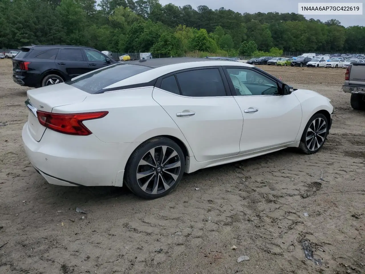 2016 Nissan Maxima 3.5S VIN: 1N4AA6AP7GC422619 Lot: 56565025