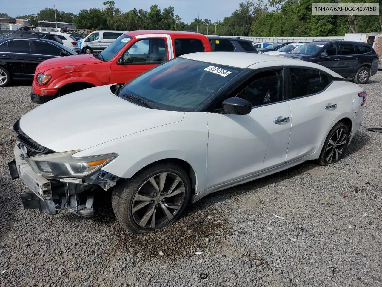 2016 Nissan Maxima 3.5S VIN: 1N4AA6AP0GC407458 Lot: 62397265