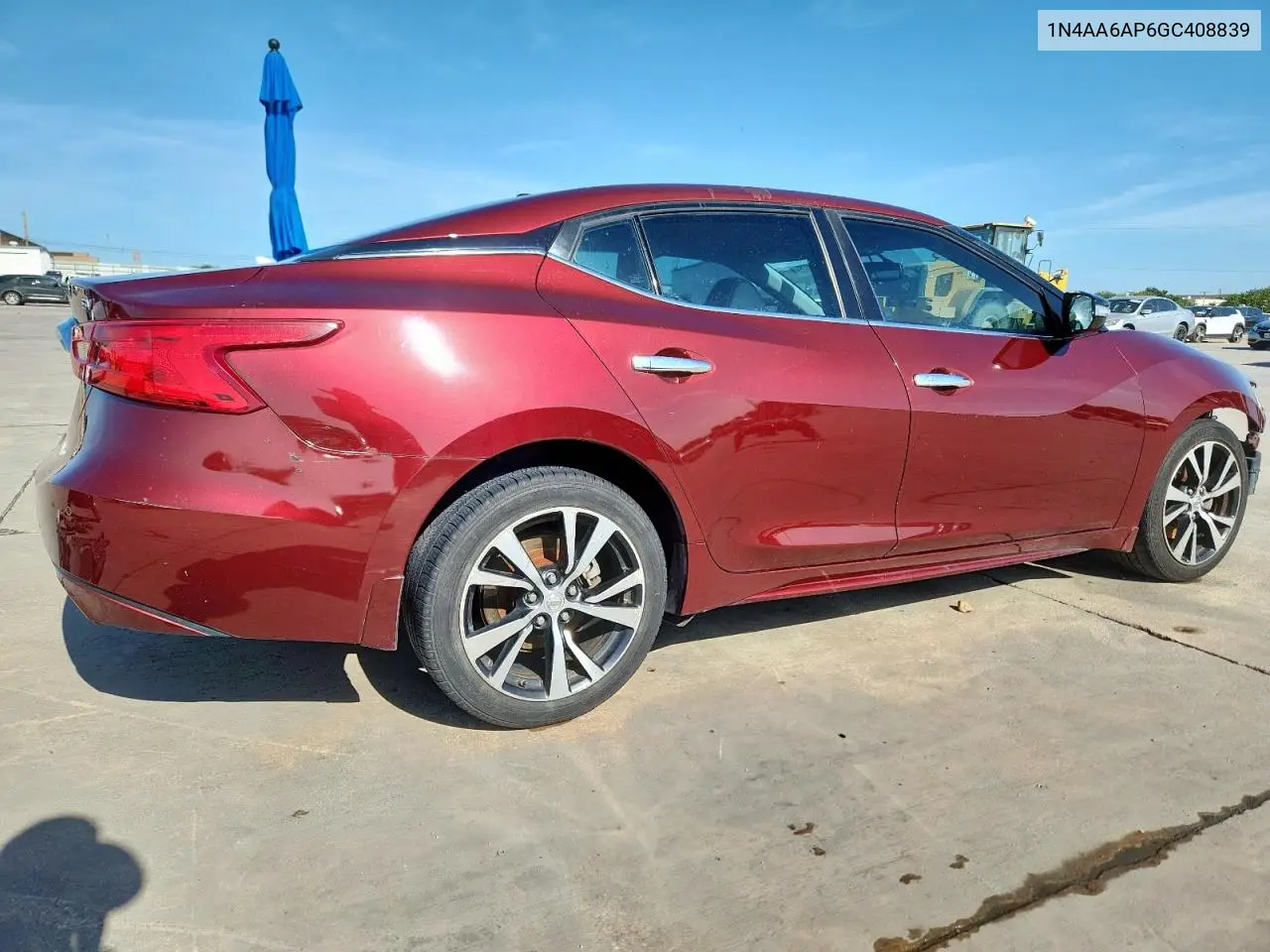 2016 Nissan Maxima 3.5S VIN: 1N4AA6AP6GC408839 Lot: 62942175