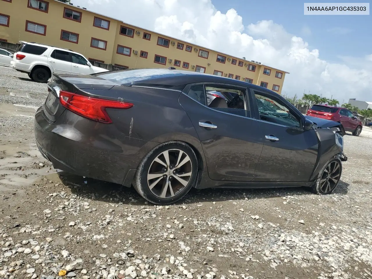 2016 Nissan Maxima 3.5S VIN: 1N4AA6AP1GC435303 Lot: 63584595