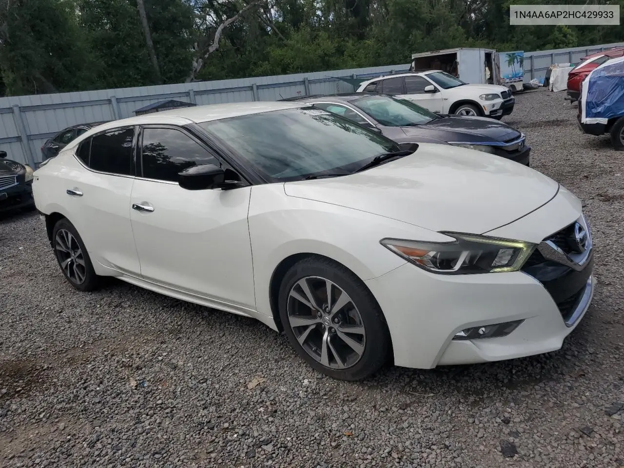 2017 Nissan Maxima 3.5S VIN: 1N4AA6AP2HC429933 Lot: 62710485