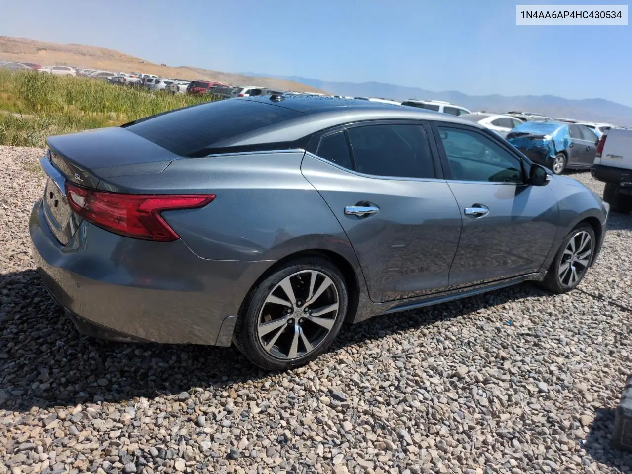 2017 Nissan Maxima 3.5S VIN: 1N4AA6AP4HC430534 Lot: 62919035