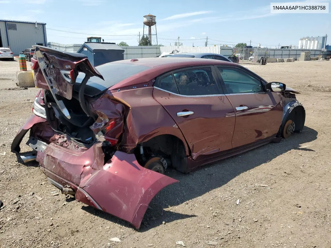 2017 Nissan Maxima 3.5S VIN: 1N4AA6AP1HC388758 Lot: 64576645