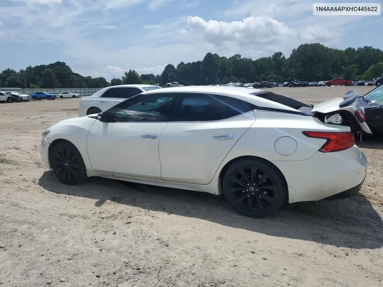 2017 Nissan Maxima 3.5S VIN: 1N4AA6APXHC445622 Lot: 64794255
