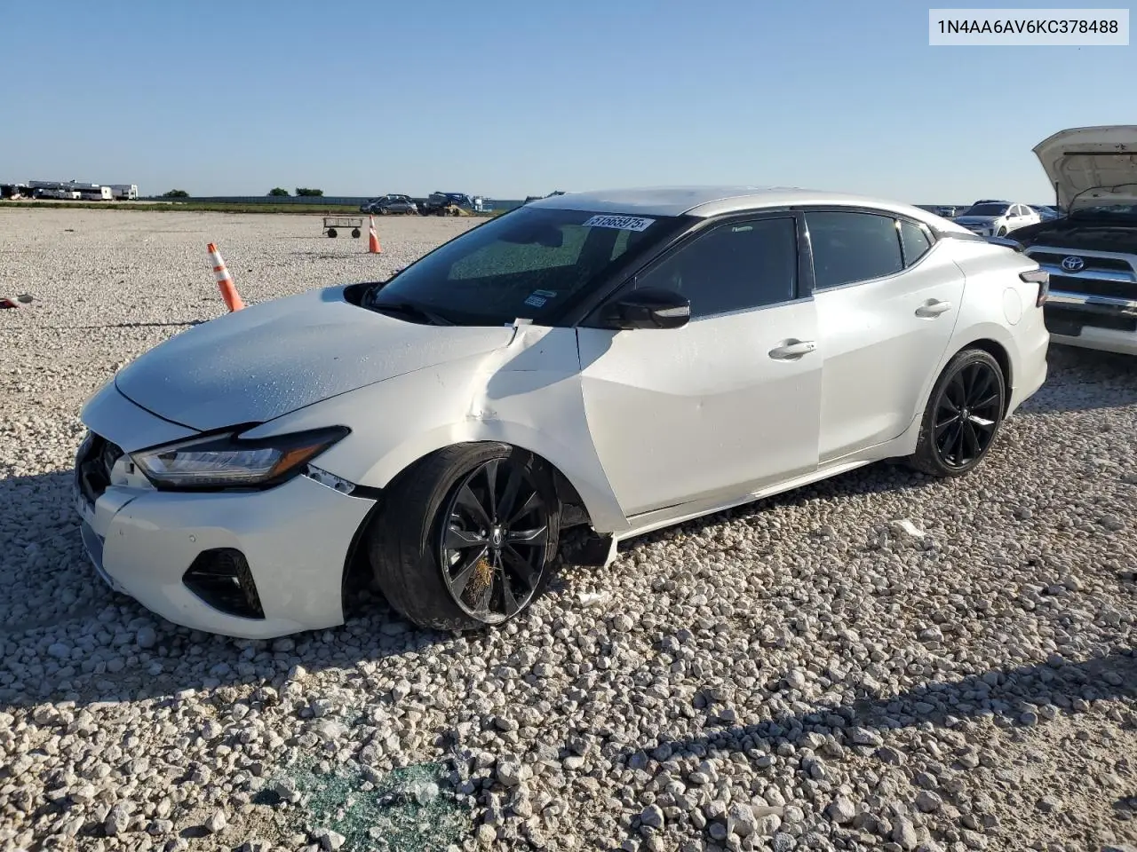 2019 Nissan Maxima S VIN: 1N4AA6AV6KC378488 Lot: 51565975