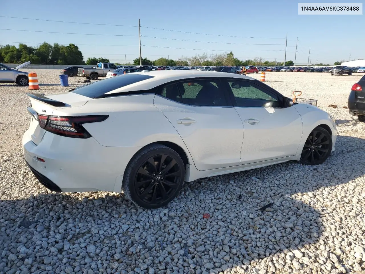 2019 Nissan Maxima S VIN: 1N4AA6AV6KC378488 Lot: 51565975