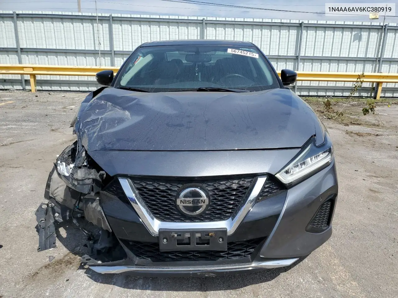 2019 Nissan Maxima S VIN: 1N4AA6AV6KC380919 Lot: 56745215