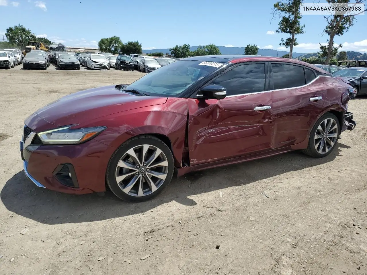 2019 Nissan Maxima S VIN: 1N4AA6AV5KC367983 Lot: 56866315
