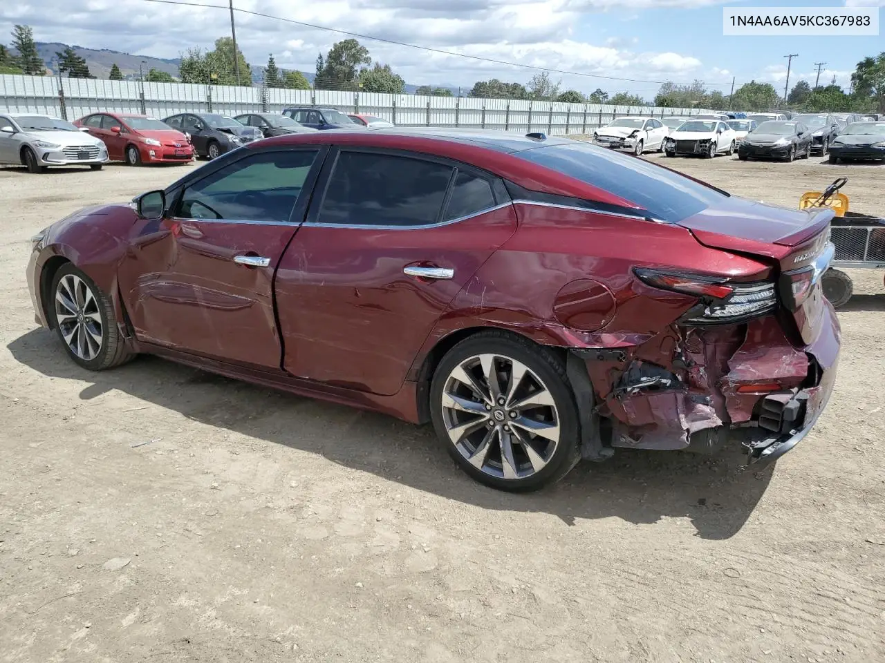 2019 Nissan Maxima S VIN: 1N4AA6AV5KC367983 Lot: 56866315