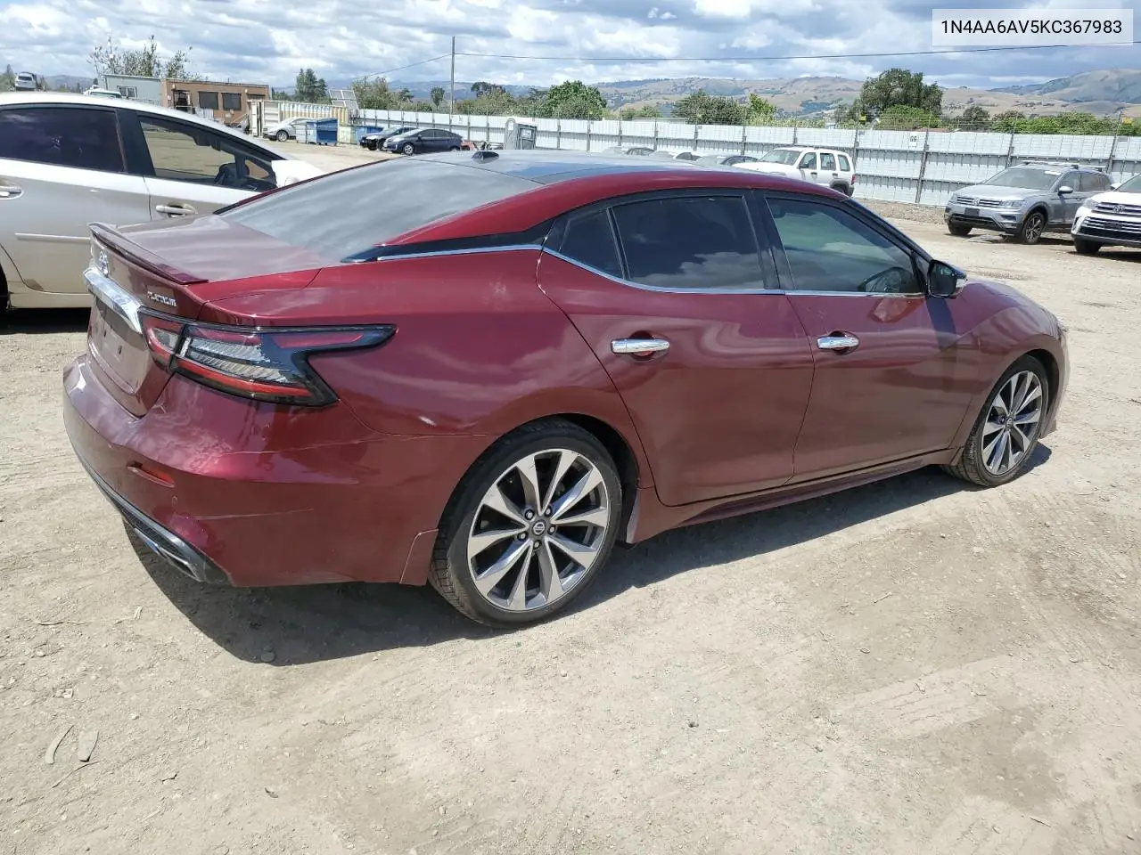 2019 Nissan Maxima S VIN: 1N4AA6AV5KC367983 Lot: 56866315