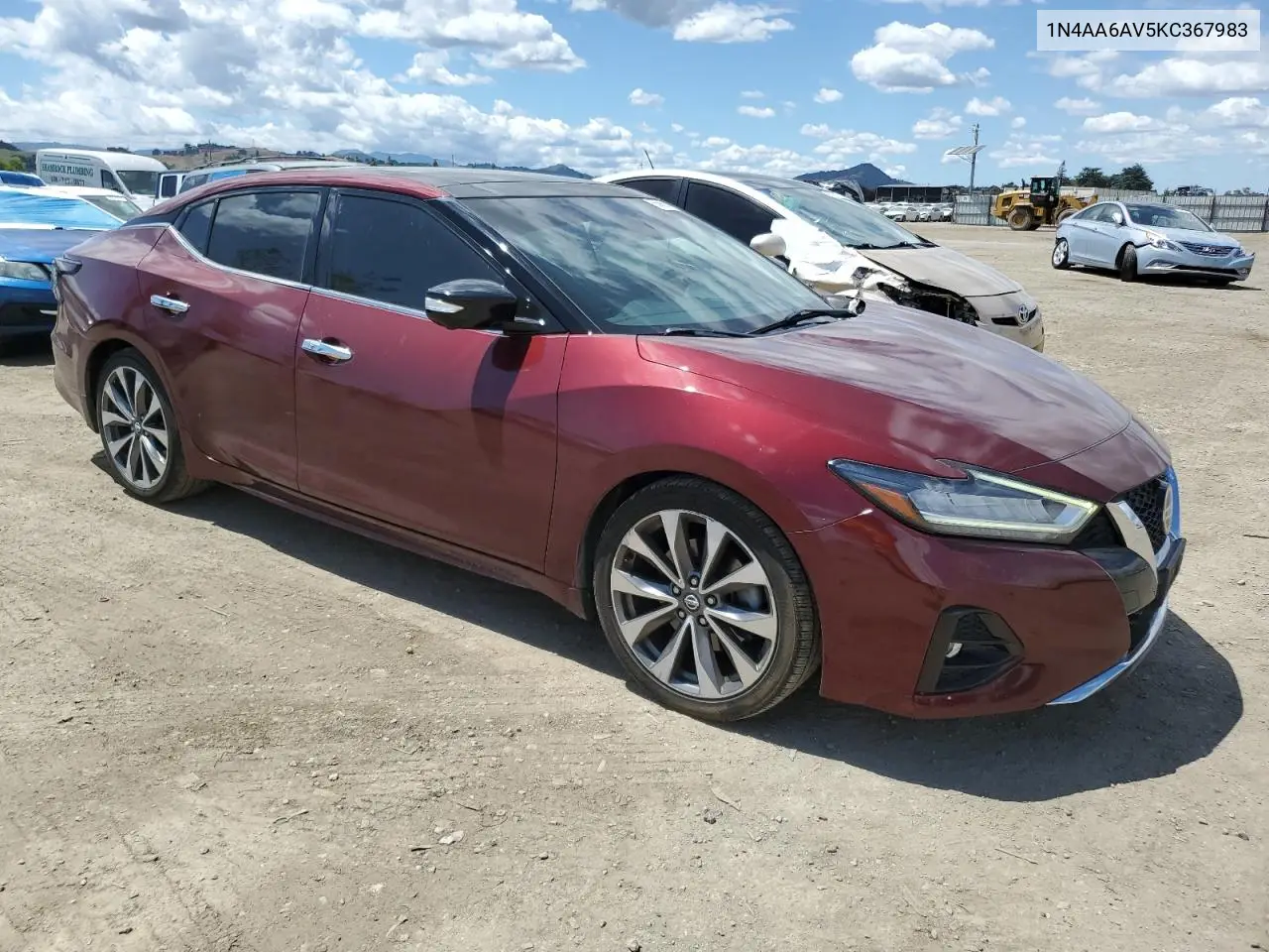 2019 Nissan Maxima S VIN: 1N4AA6AV5KC367983 Lot: 56866315