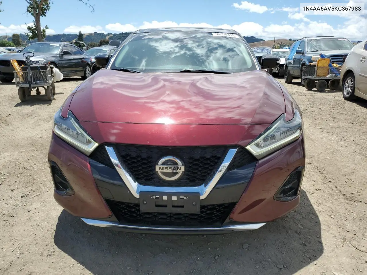 2019 Nissan Maxima S VIN: 1N4AA6AV5KC367983 Lot: 56866315