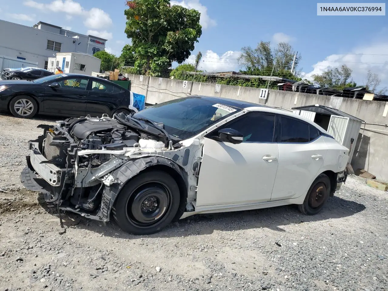 2019 Nissan Maxima S VIN: 1N4AA6AV0KC376994 Lot: 63013745