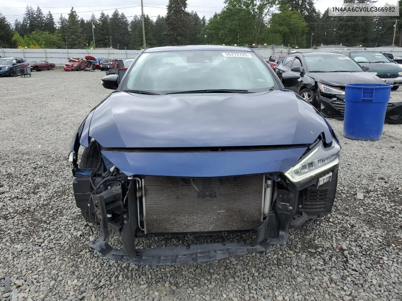 2020 Nissan Maxima Sv VIN: 1N4AA6CV0LC366982 Lot: 56272725