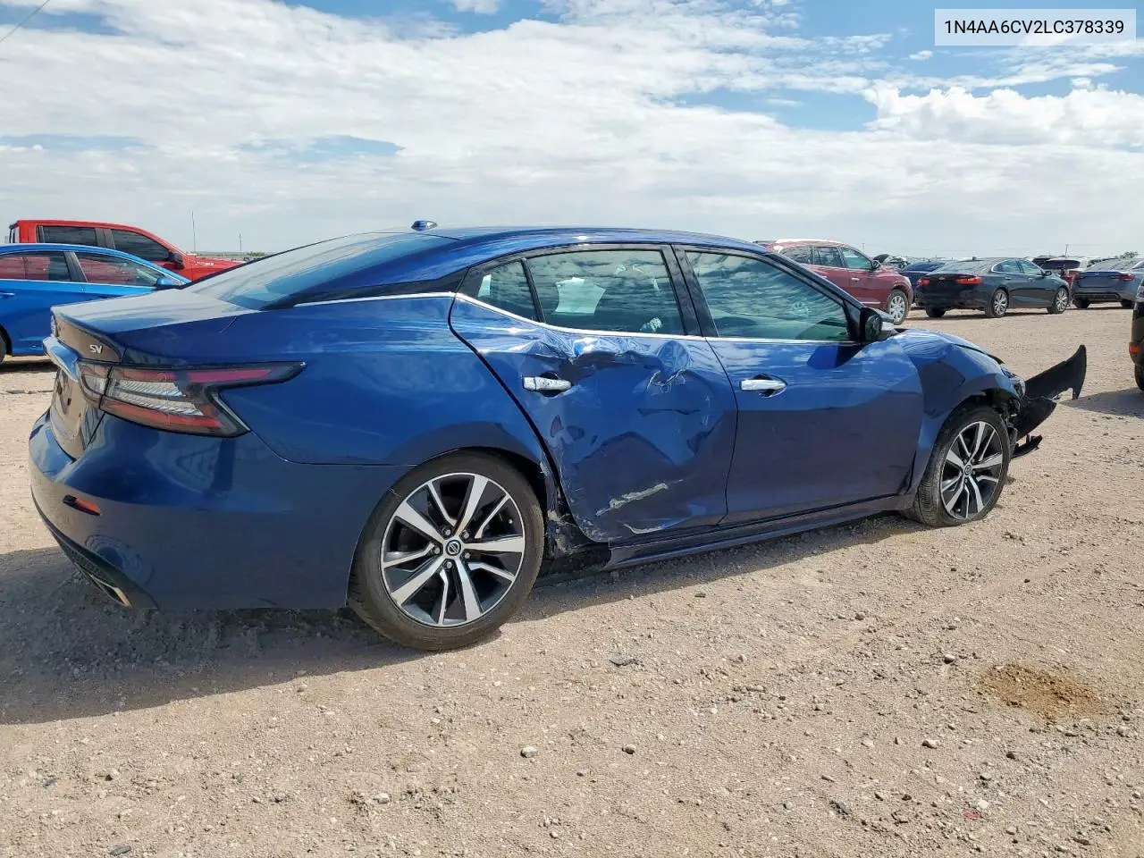 2020 Nissan Maxima Sv VIN: 1N4AA6CV2LC378339 Lot: 62258445