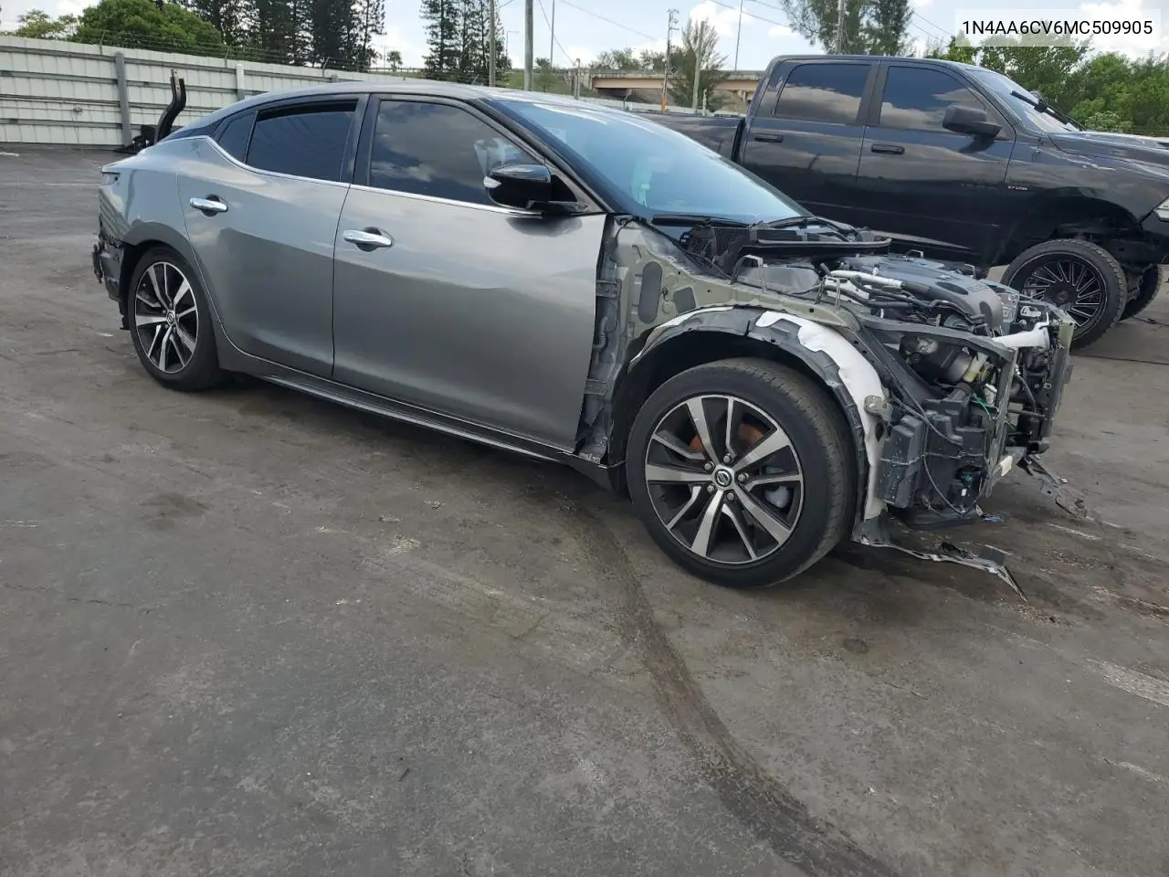 2021 Nissan Maxima Sv VIN: 1N4AA6CV6MC509905 Lot: 57339105