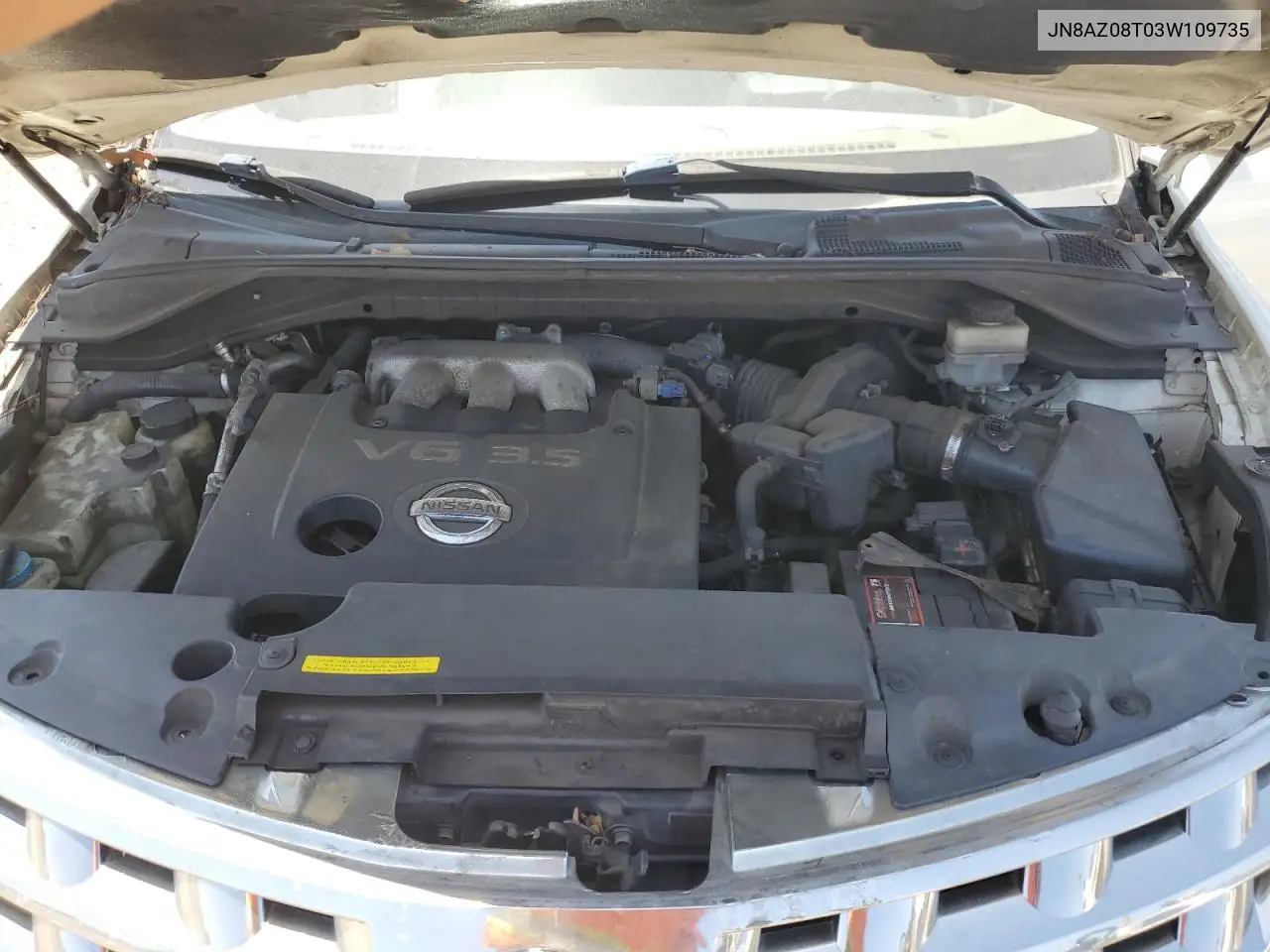 2003 Nissan Murano Sl VIN: JN8AZ08T03W109735 Lot: 59997425