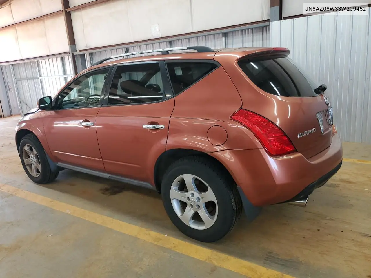 2003 Nissan Murano Sl VIN: JN8AZ08W33W209452 Lot: 61578005