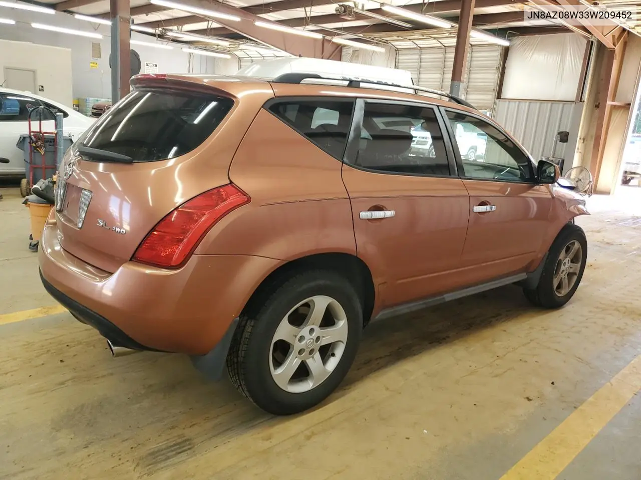 2003 Nissan Murano Sl VIN: JN8AZ08W33W209452 Lot: 61578005