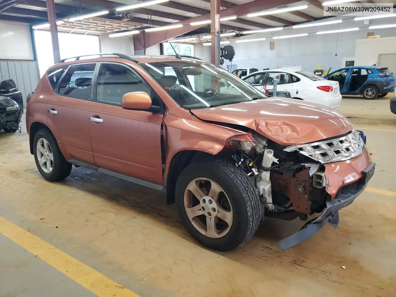 2003 Nissan Murano Sl VIN: JN8AZ08W33W209452 Lot: 61578005