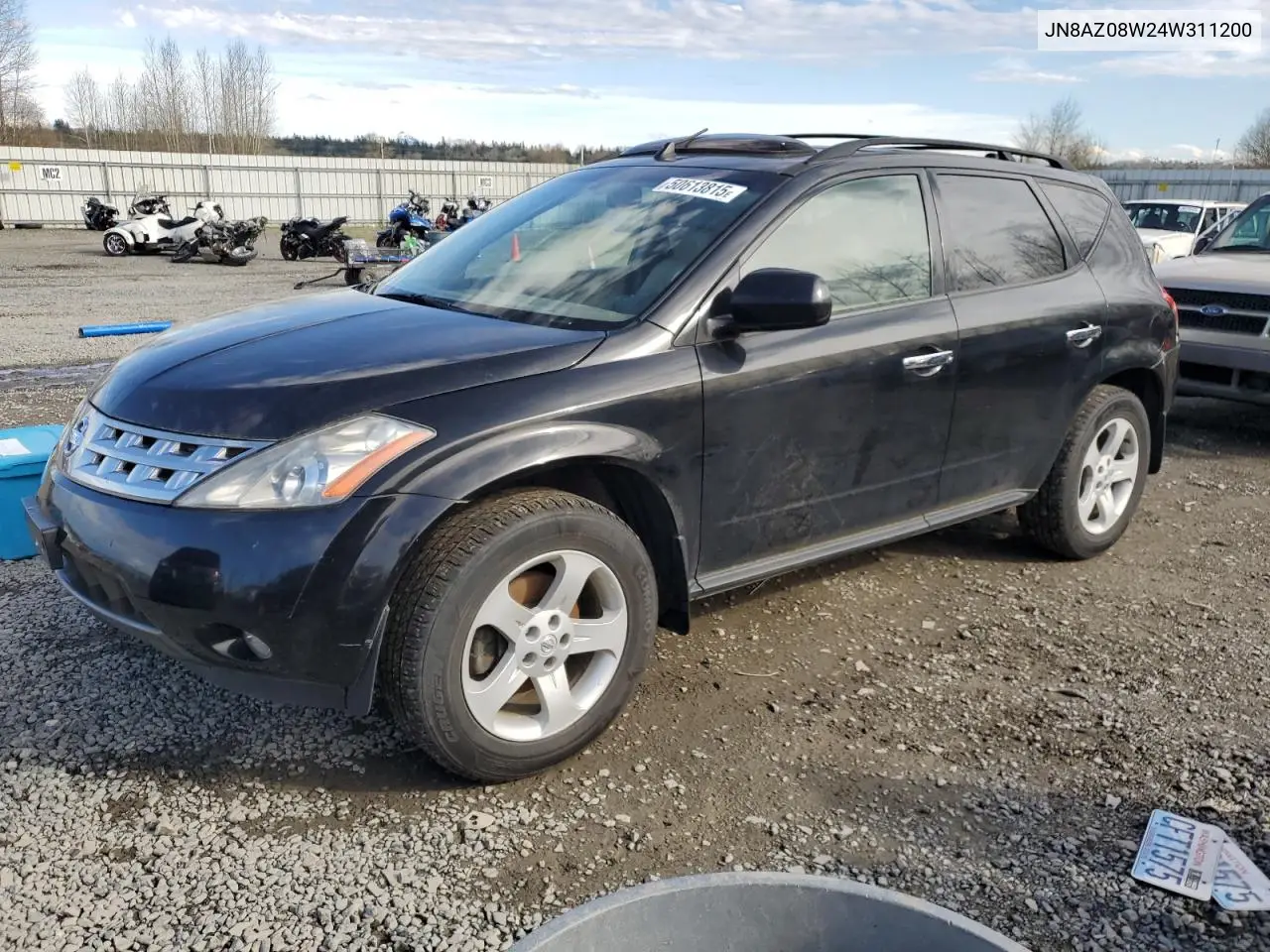 2004 Nissan Murano Sl VIN: JN8AZ08W24W311200 Lot: 50613815