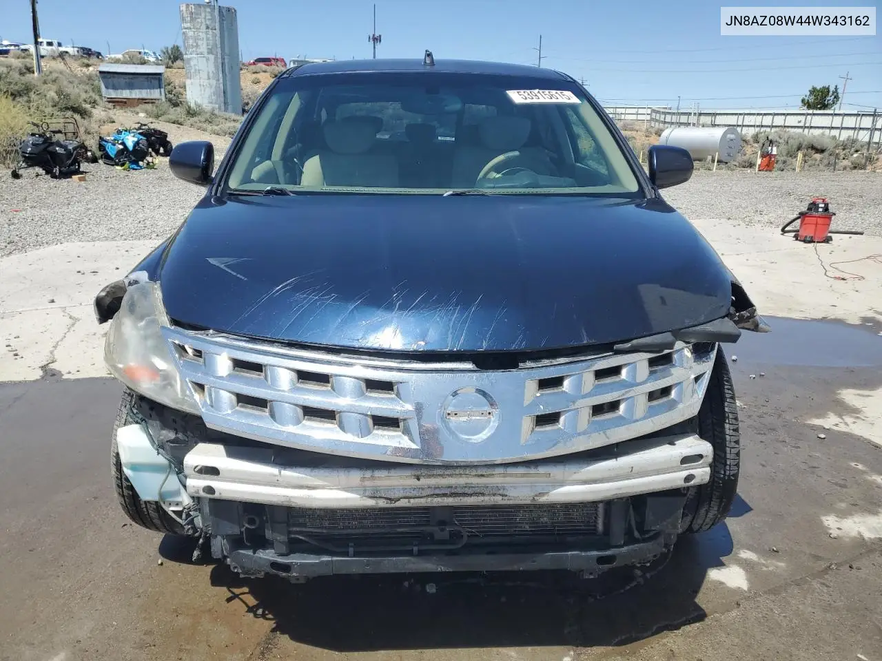 2004 Nissan Murano Sl VIN: JN8AZ08W44W343162 Lot: 53915615
