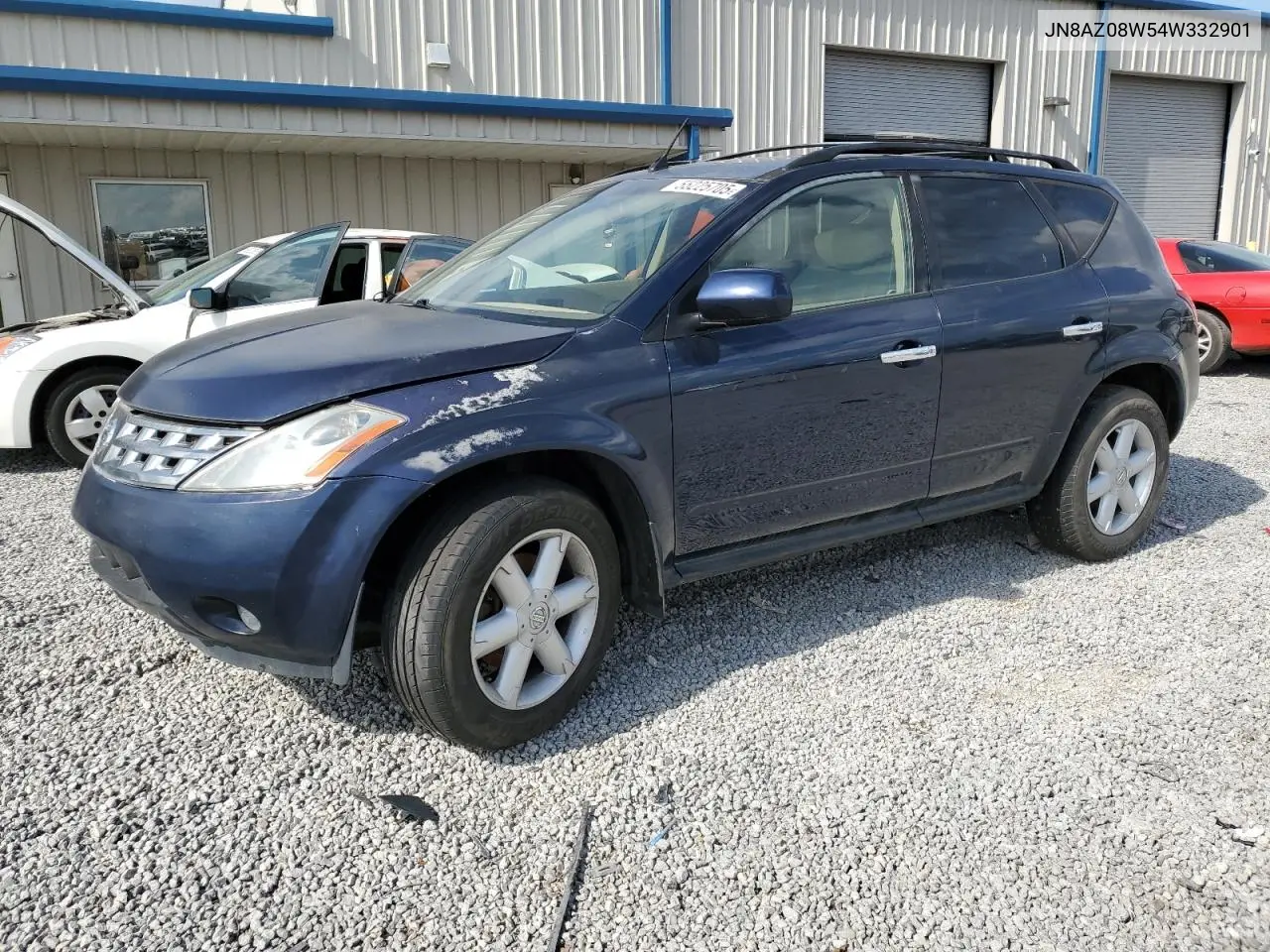 2004 Nissan Murano Sl VIN: JN8AZ08W54W332901 Lot: 55225705