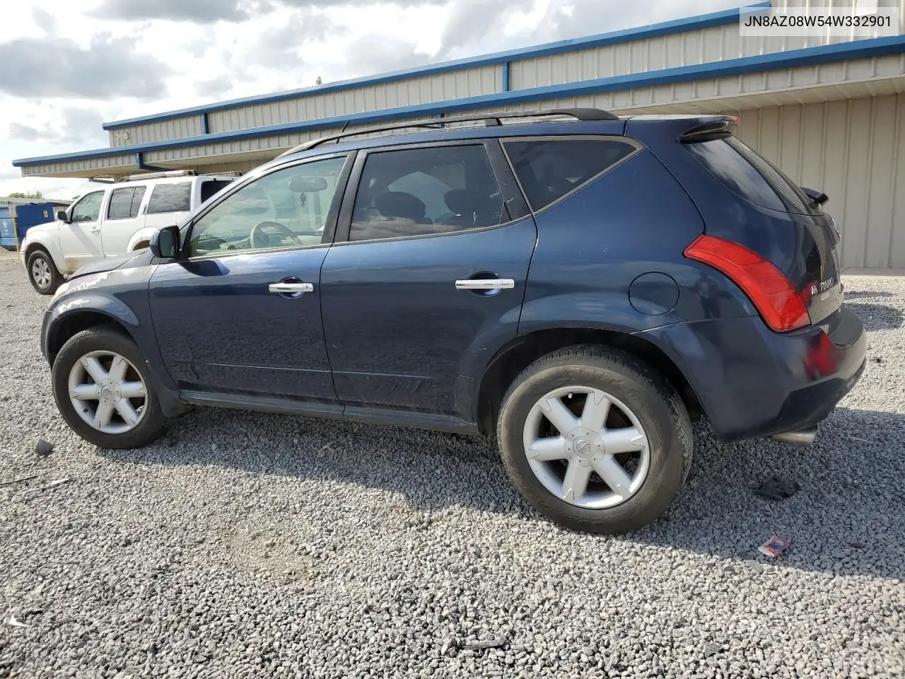 2004 Nissan Murano Sl VIN: JN8AZ08W54W332901 Lot: 55225705