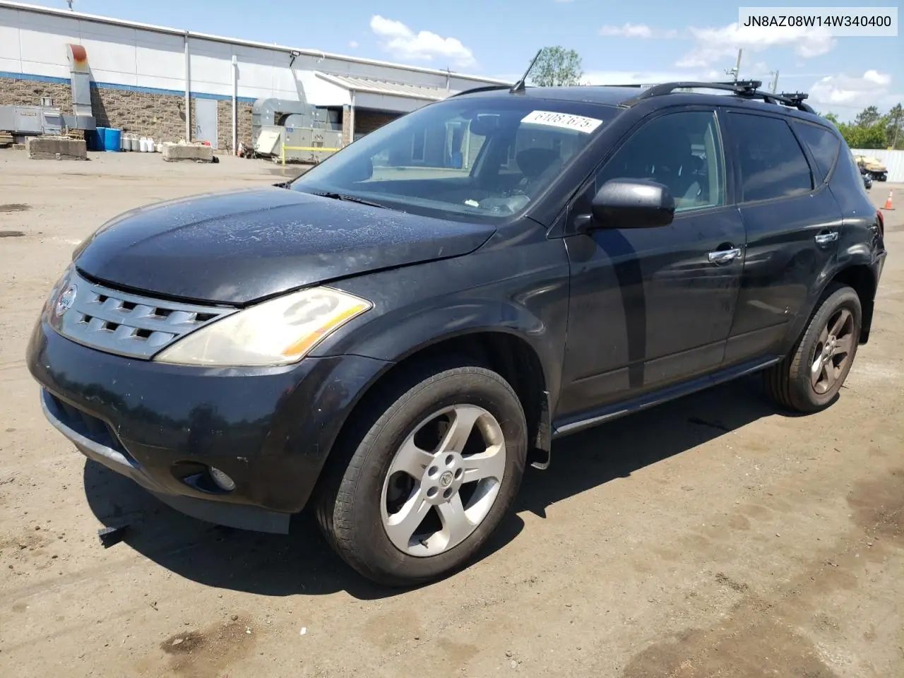 2004 Nissan Murano Sl VIN: JN8AZ08W14W340400 Lot: 61087675