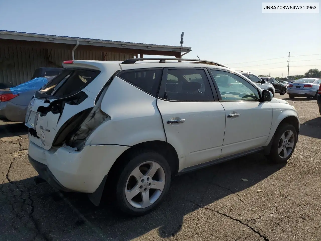 2004 Nissan Murano Sl VIN: JN8AZ08W54W310963 Lot: 61244055
