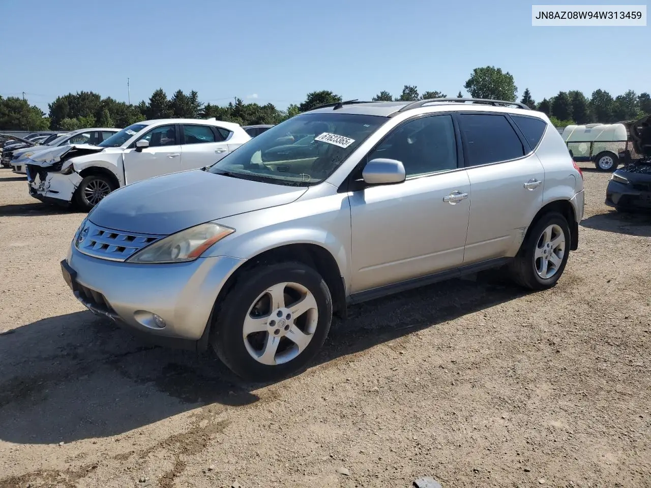 2004 Nissan Murano Sl VIN: JN8AZ08W94W313459 Lot: 61623365
