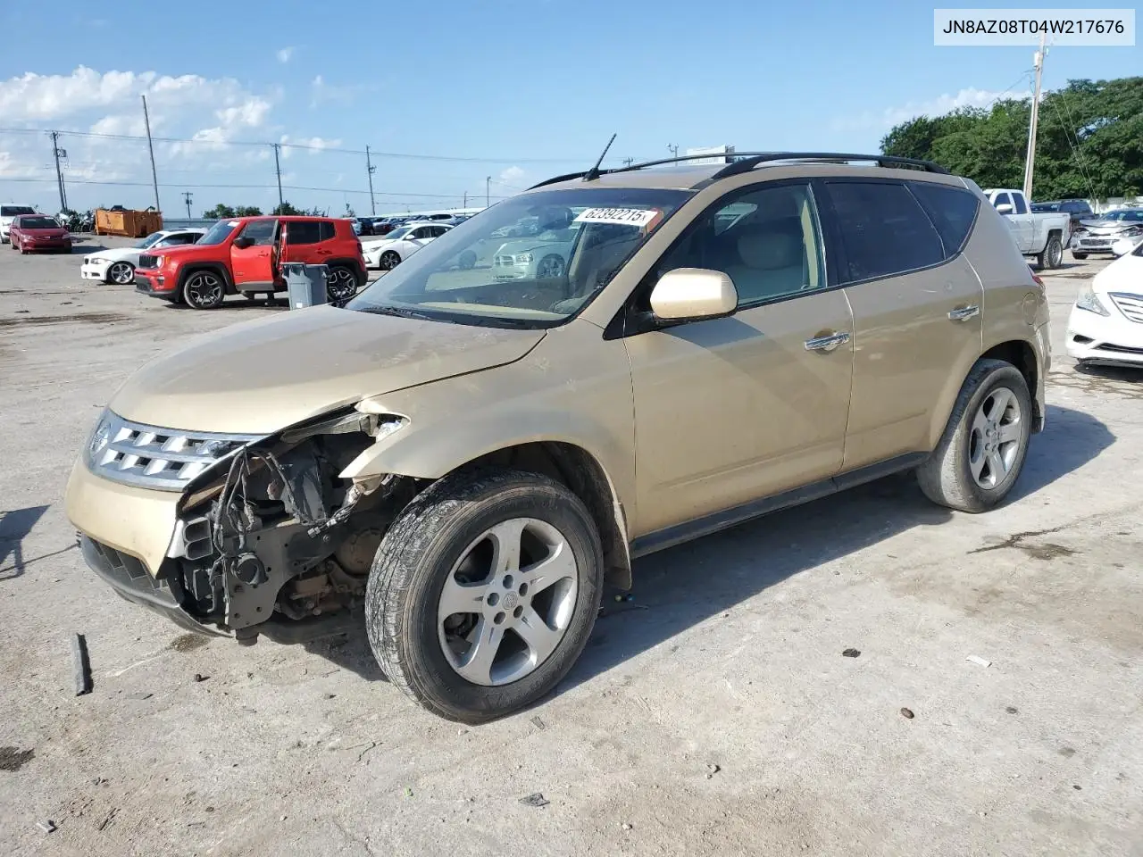 2004 Nissan Murano Sl VIN: JN8AZ08T04W217676 Lot: 62392215