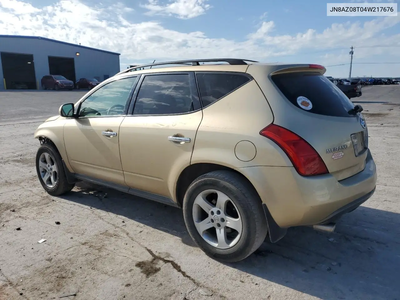 2004 Nissan Murano Sl VIN: JN8AZ08T04W217676 Lot: 62392215