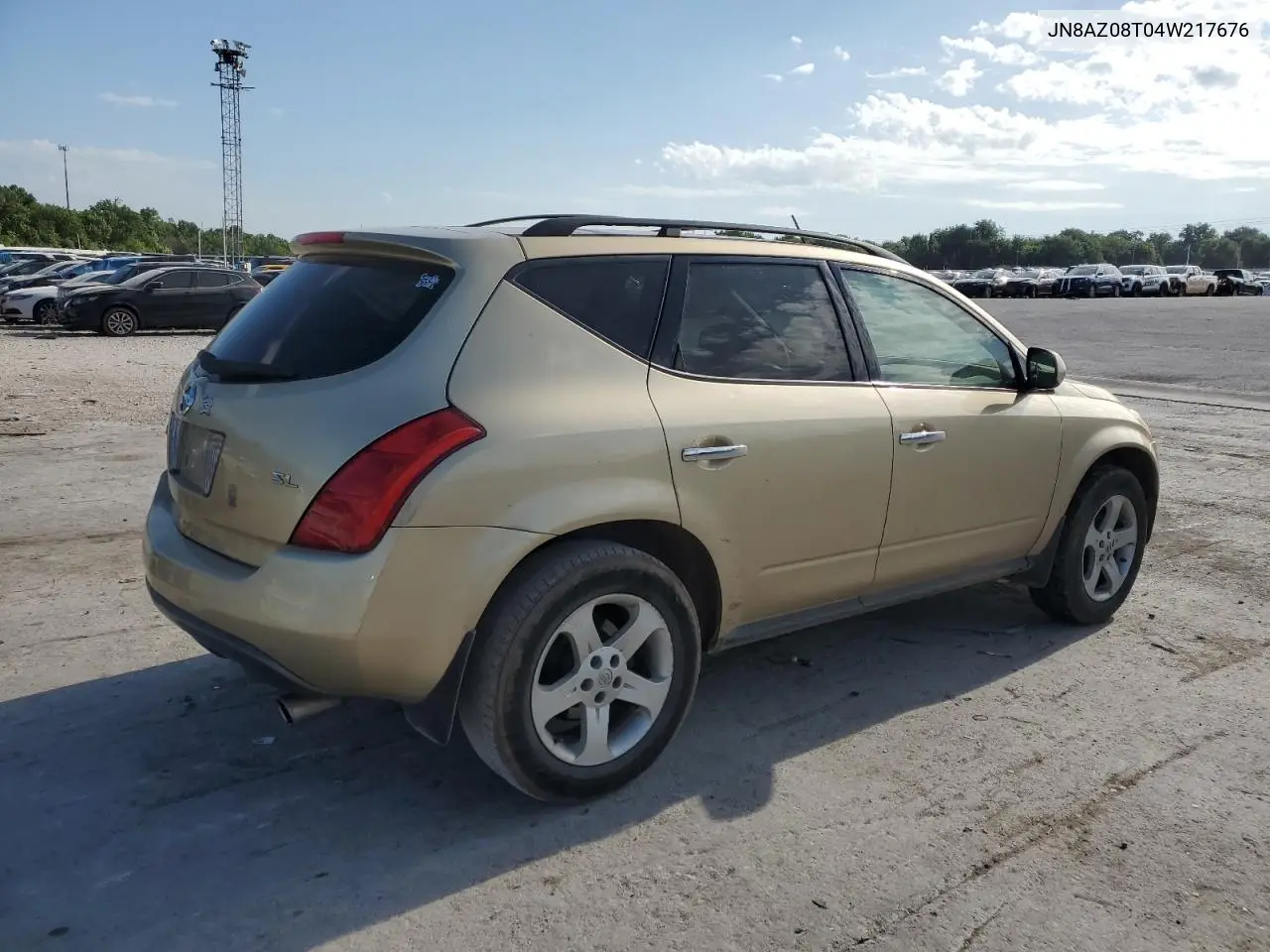 2004 Nissan Murano Sl VIN: JN8AZ08T04W217676 Lot: 62392215