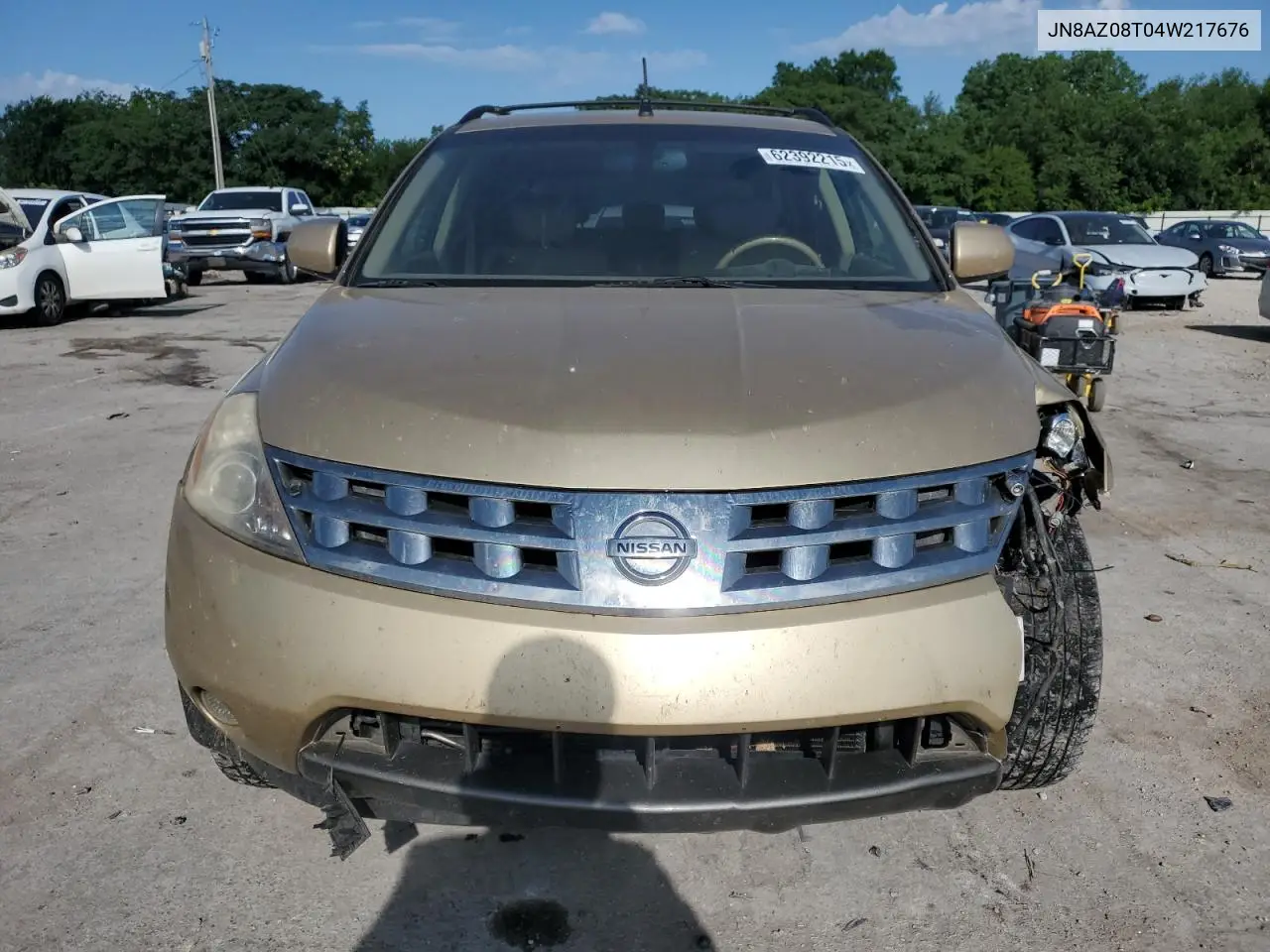 2004 Nissan Murano Sl VIN: JN8AZ08T04W217676 Lot: 62392215