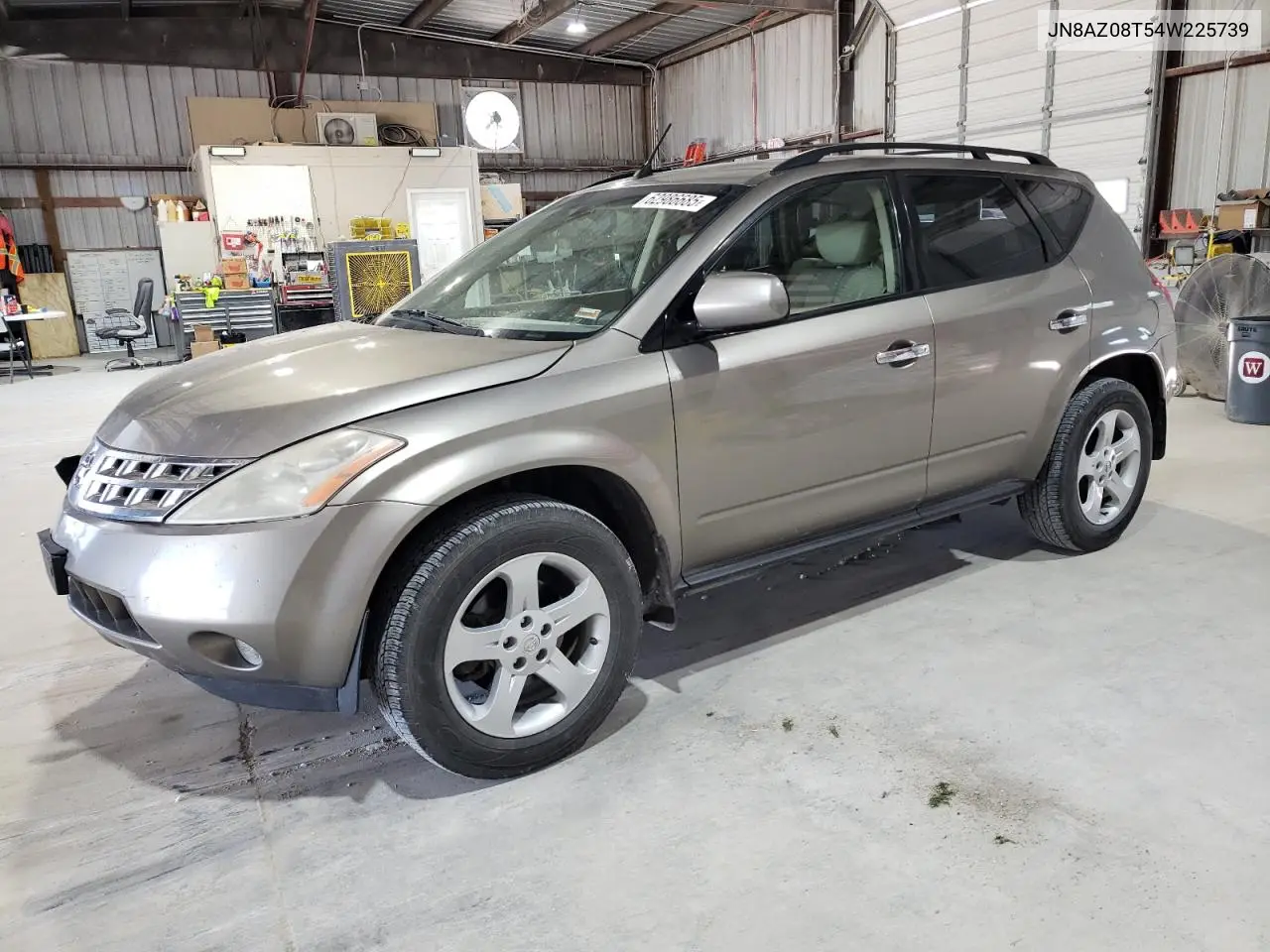 2004 Nissan Murano Sl VIN: JN8AZ08T54W225739 Lot: 62986685