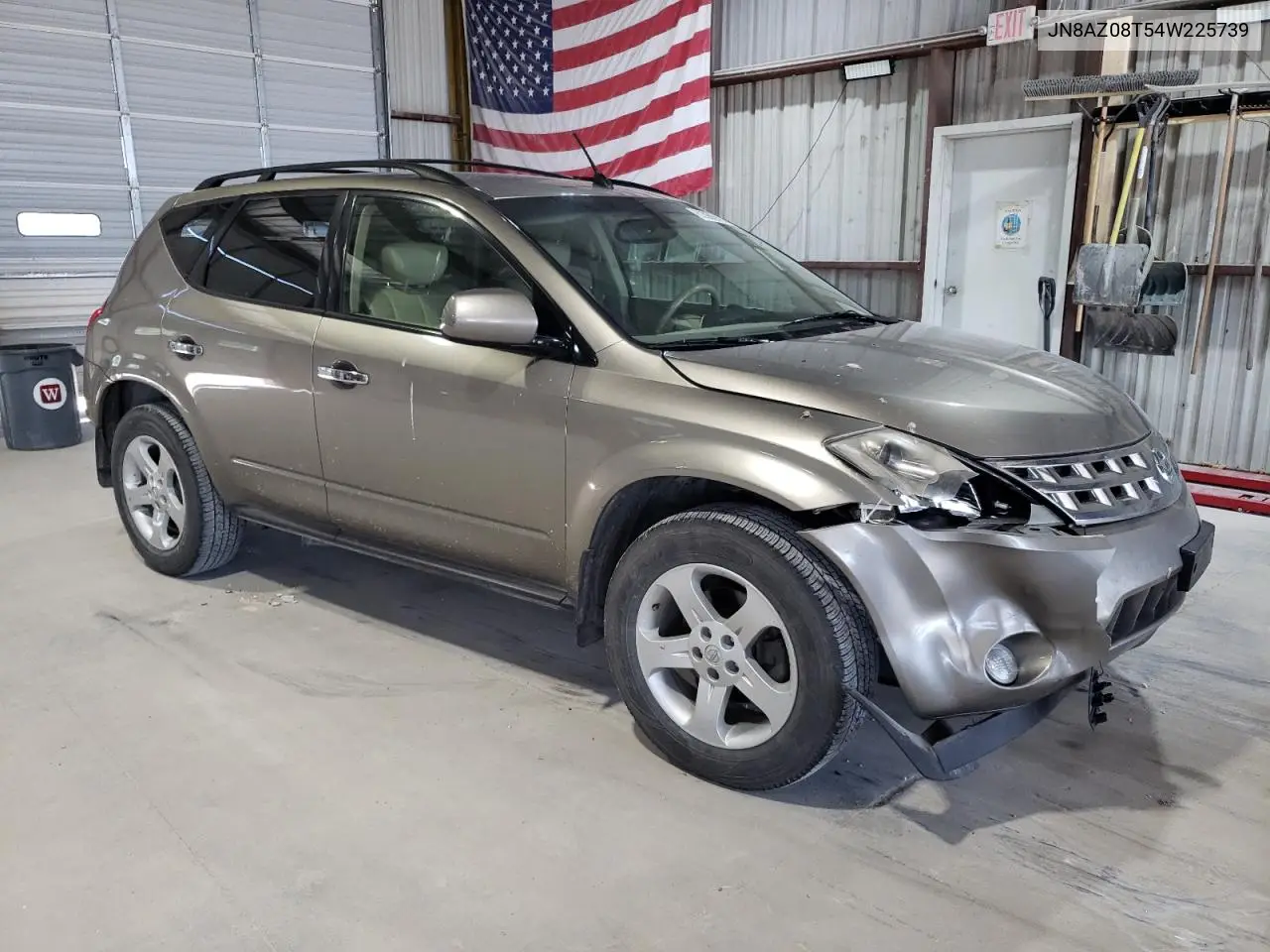 2004 Nissan Murano Sl VIN: JN8AZ08T54W225739 Lot: 62986685