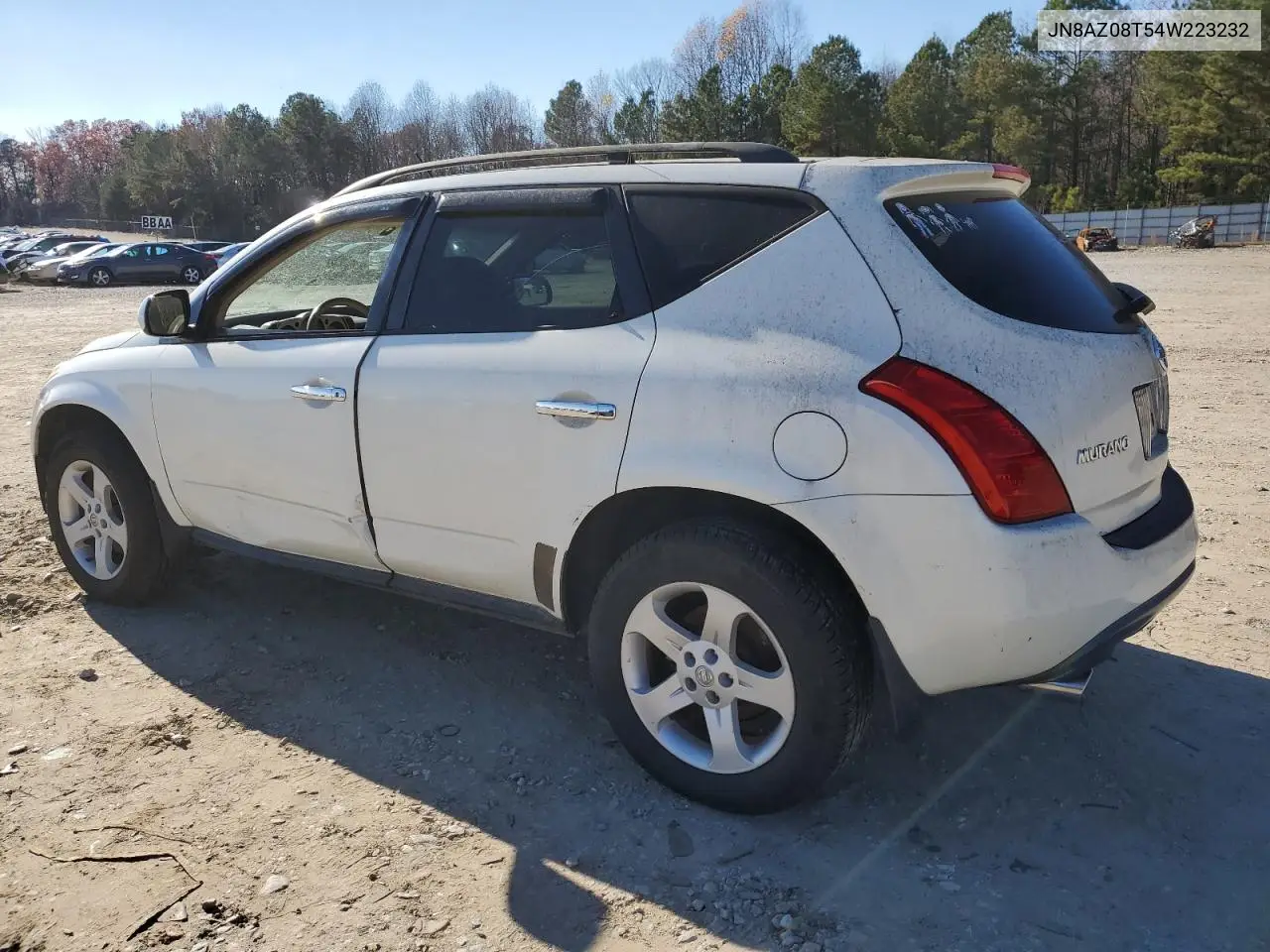 2004 Nissan Murano Sl VIN: JN8AZ08T54W223232 Lot: 78919693