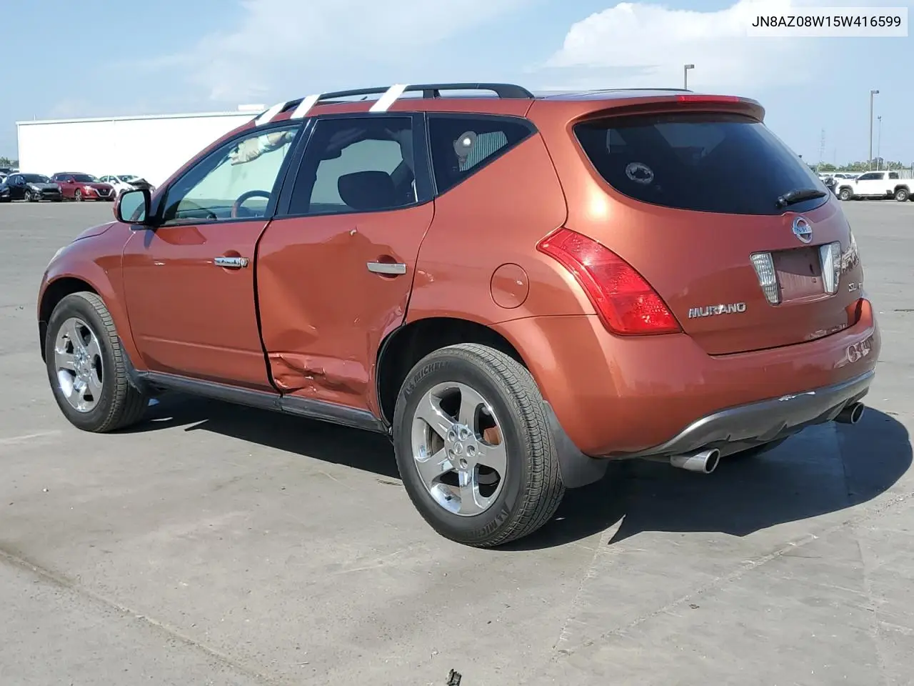 2005 Nissan Murano Sl VIN: JN8AZ08W15W416599 Lot: 55290555