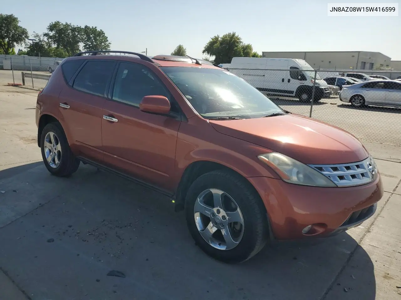 2005 Nissan Murano Sl VIN: JN8AZ08W15W416599 Lot: 55290555
