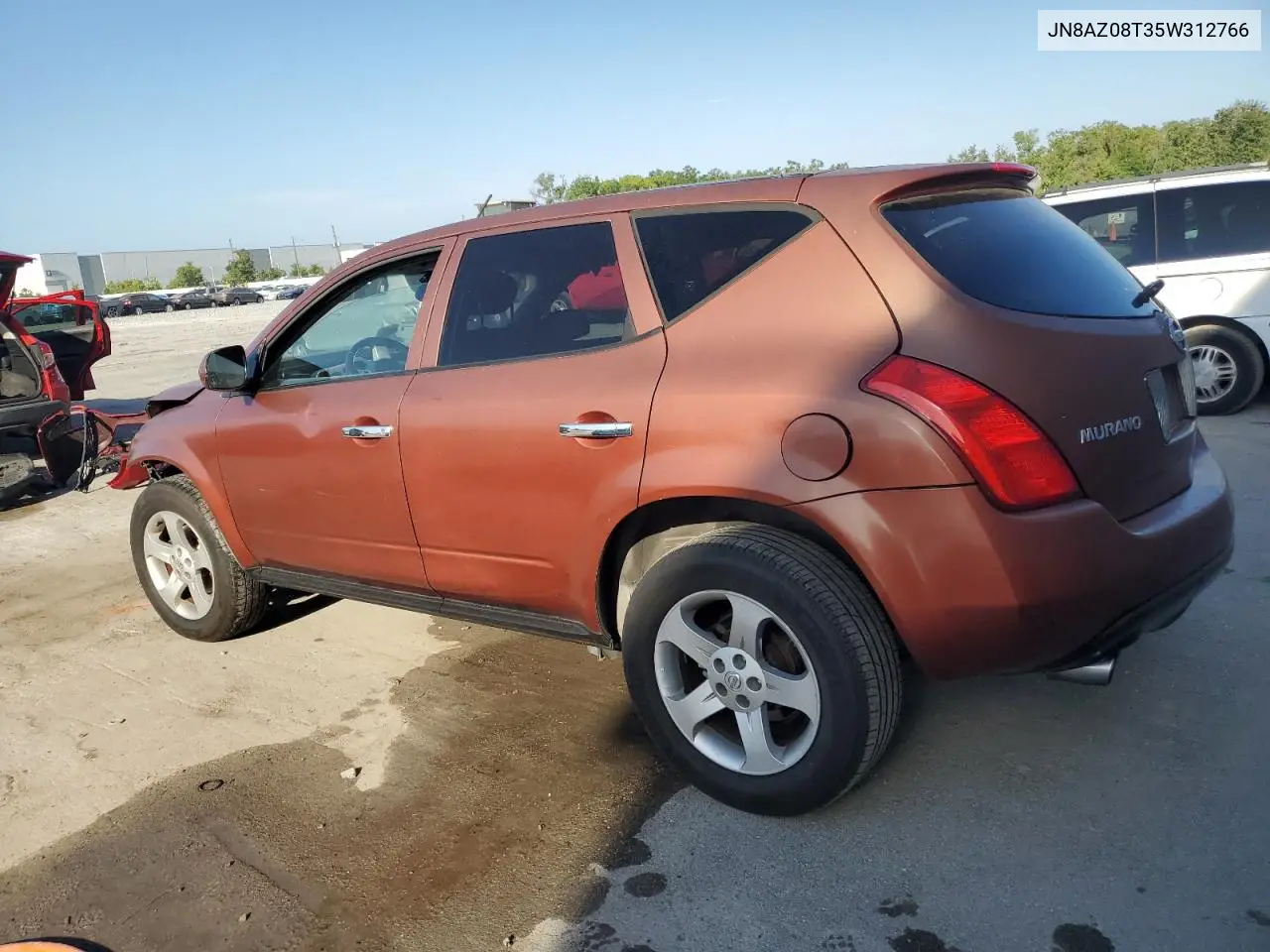 2005 Nissan Murano Sl VIN: JN8AZ08T35W312766 Lot: 55596665