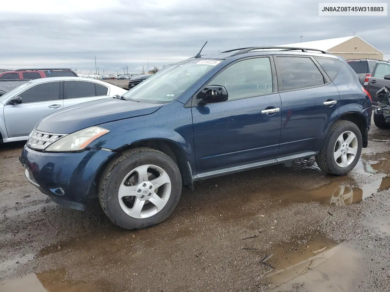 2005 Nissan Murano Sl VIN: JN8AZ08T45W318883 Lot: 56180225