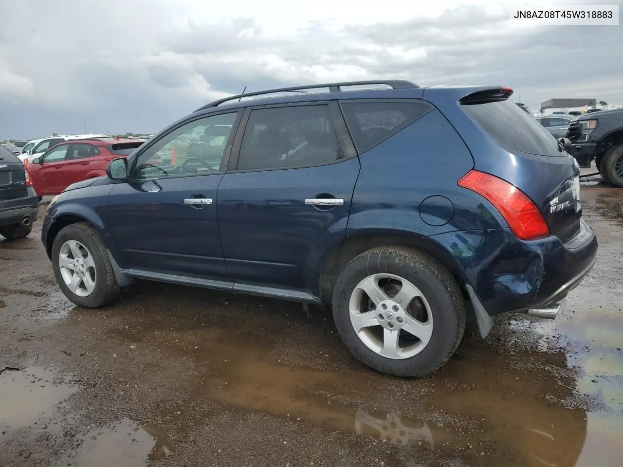 2005 Nissan Murano Sl VIN: JN8AZ08T45W318883 Lot: 56180225