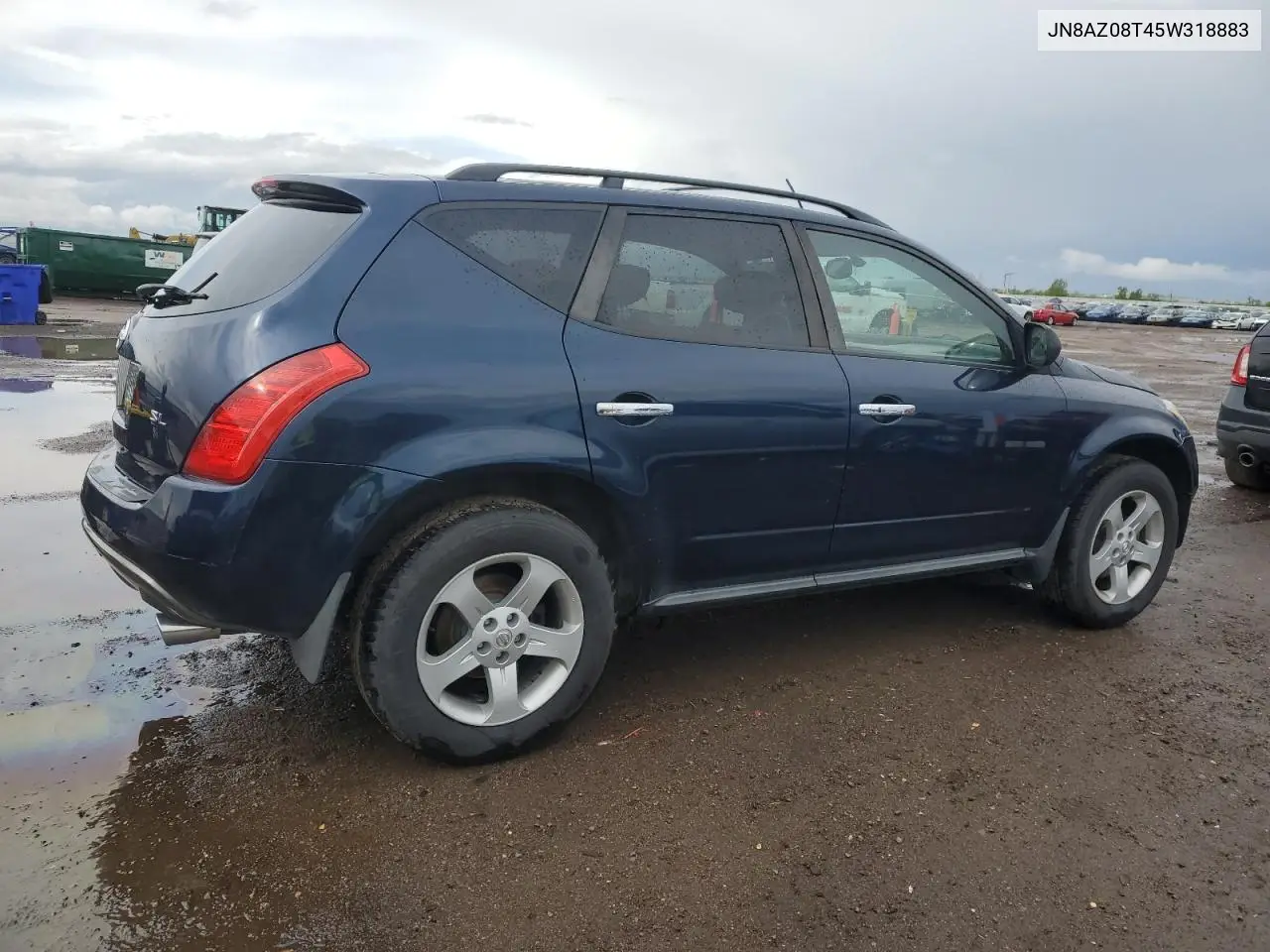 2005 Nissan Murano Sl VIN: JN8AZ08T45W318883 Lot: 56180225