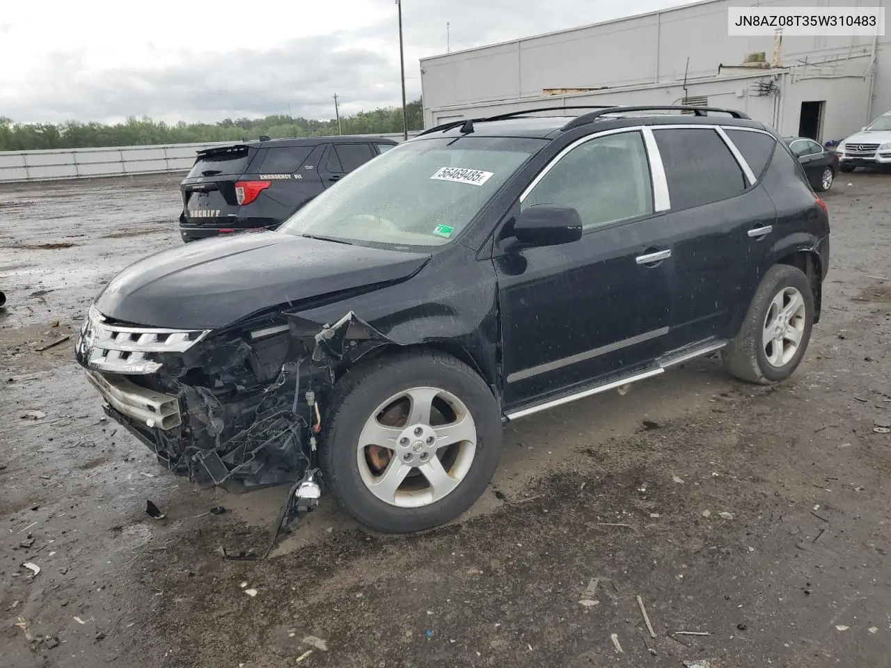 2005 Nissan Murano Sl VIN: JN8AZ08T35W310483 Lot: 56469485