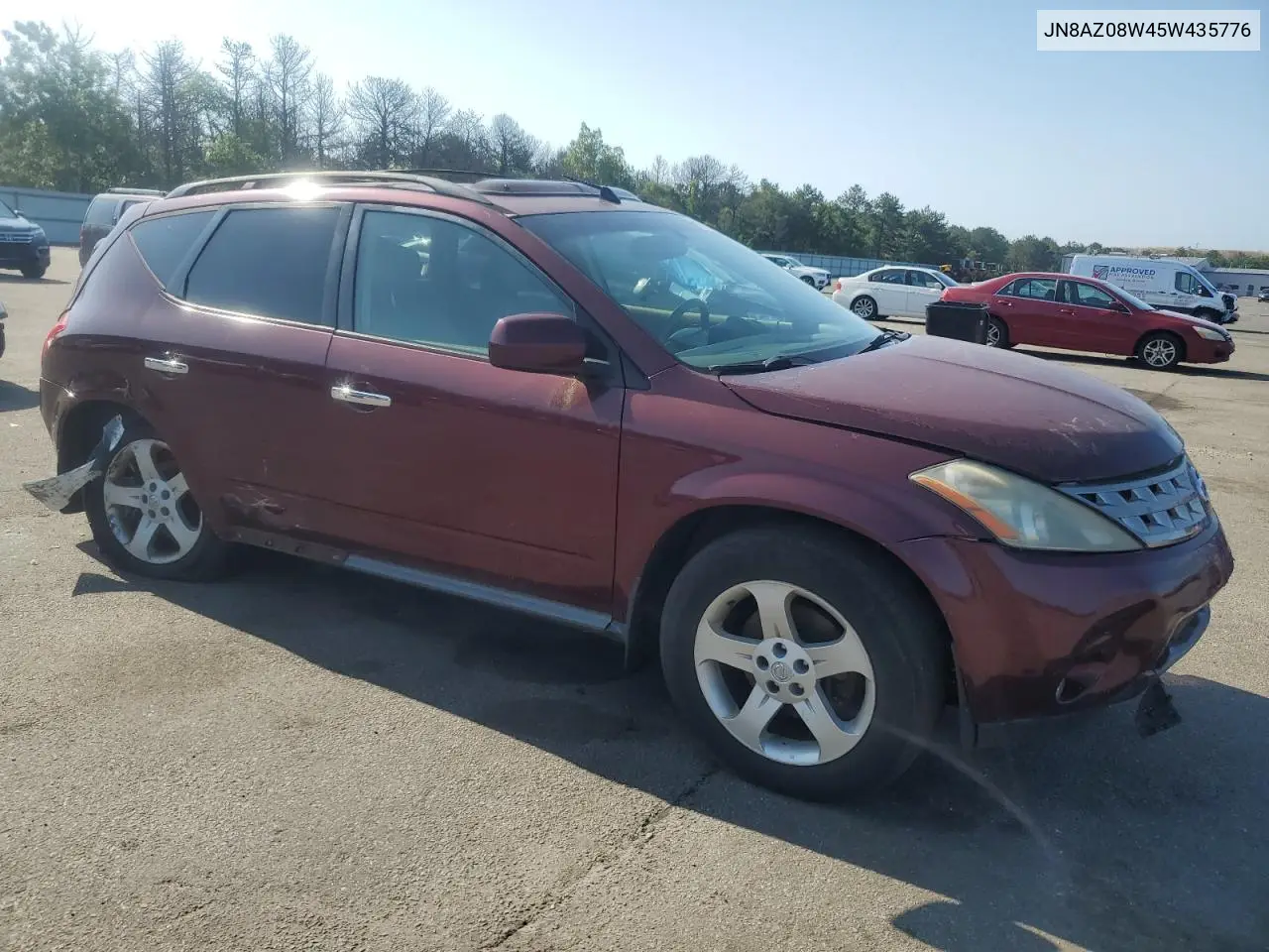 2005 Nissan Murano Sl VIN: JN8AZ08W45W435776 Lot: 59667615