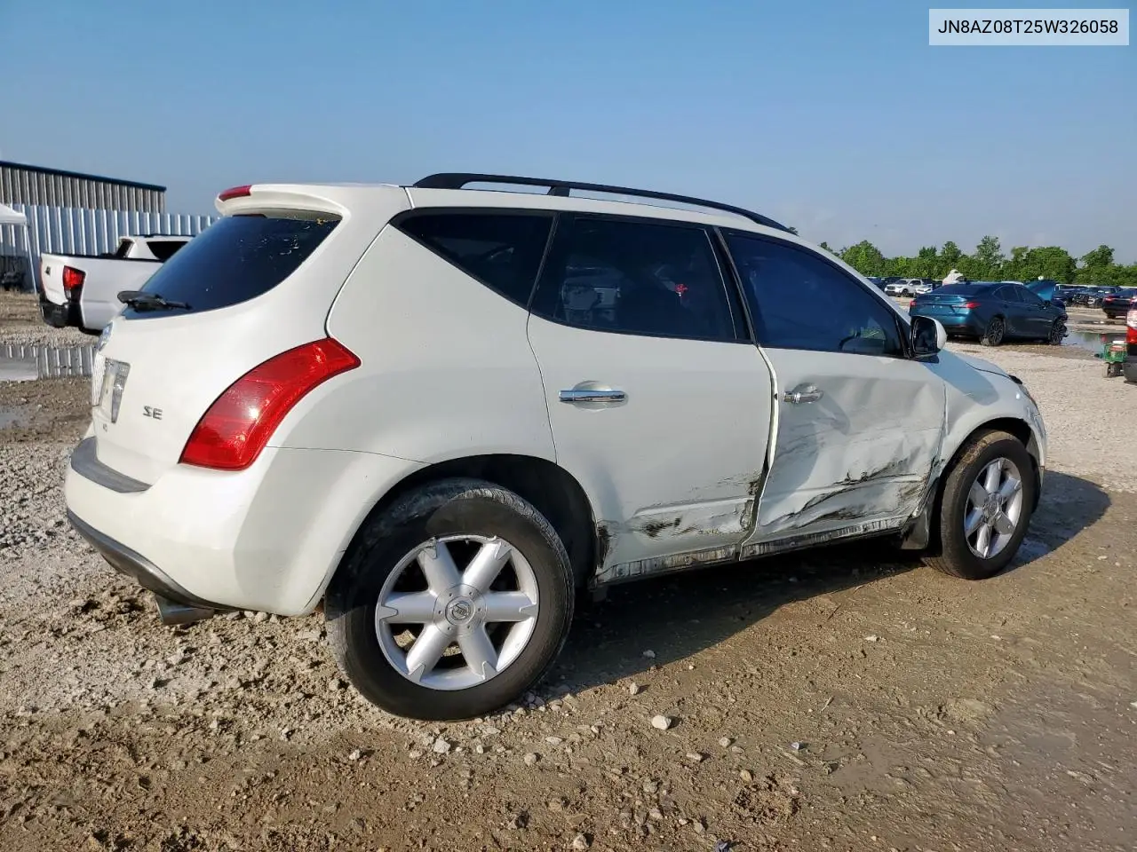 2005 Nissan Murano Sl VIN: JN8AZ08T25W326058 Lot: 59896515
