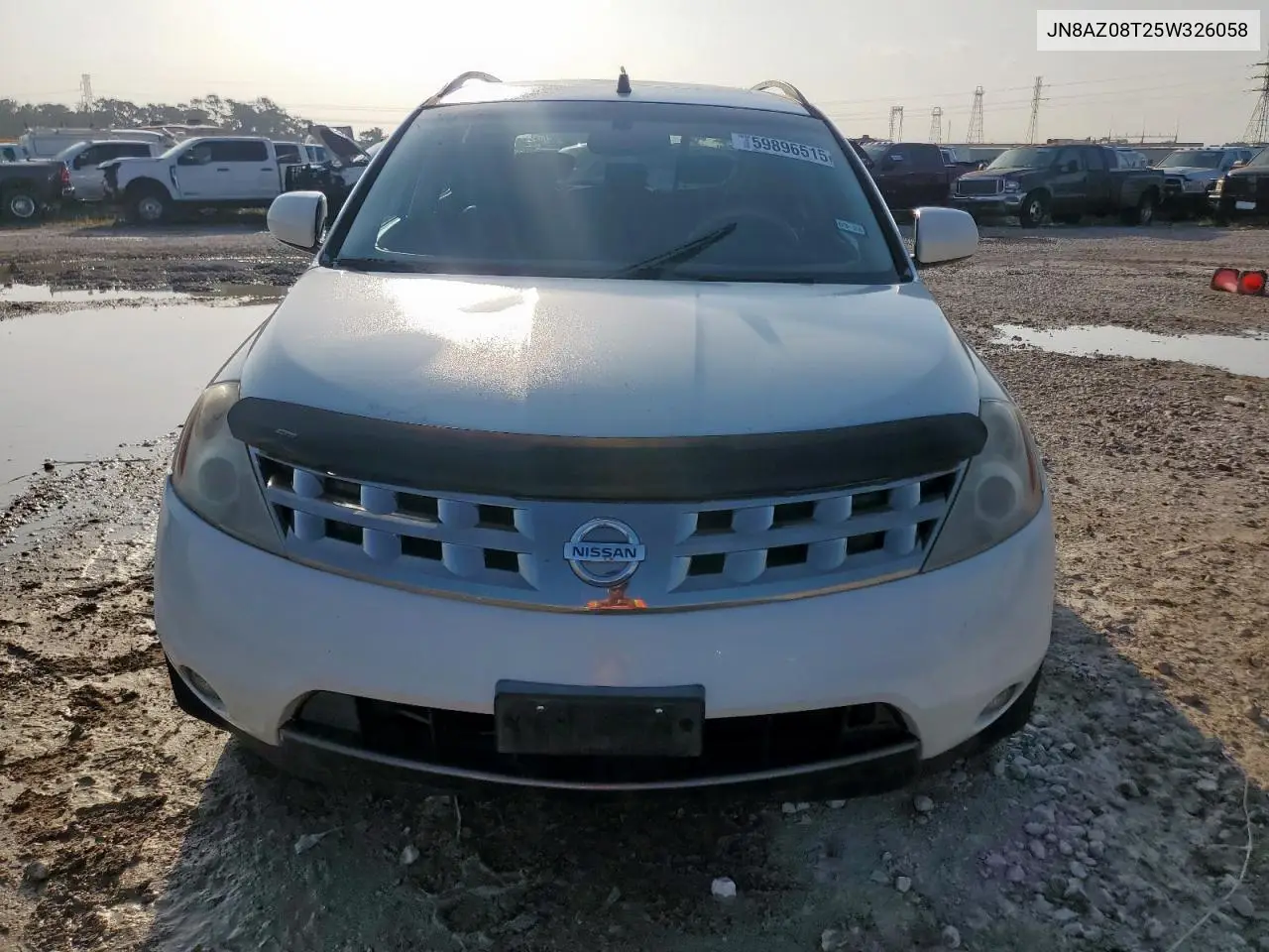 2005 Nissan Murano Sl VIN: JN8AZ08T25W326058 Lot: 59896515
